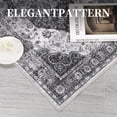 thumbnail image 7 of GlowSol 8' x 10' Area Rug Vintage Floral Rug Non-Shedding Non Slip Carpet Distressed Floor Carpet for Dining Room Office, Gray, 7 of 7