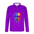 thumbnail image 4 of Ceisia Men's Slim-Fit Long-Sleeve Zip Polo Shirt with Graffiti Mask Print Multi-Color Gift, 4 of 5