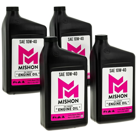 Mishon Engine Oil 10W-40 Full Synthetic ATV UTV Motorcycle (4 Quarts) MK1012826