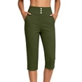 thumbnail image 6 of Women's Plus Size Polyester Spandex Quick Dry Tight Fitness Yoga Pants, High Stretch Soft Sport Trousers, All Season Workout Bottoms for Gym Daily | TruHer,Army Green L, 6 of 9