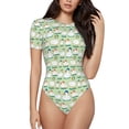 thumbnail image 2 of Goofa Duck Printed Women Rash Guard Short Sleeve,Tummy control Swimsuit Surfing Swimsuit Bathing Suit One Piece Swimsuit UPF 50-, 2 of 9