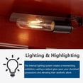 thumbnail image 5 of DEALTOPS Vintage Curio Cabinet with Light Bulb, Lighted Glass Display Cabinet with Adjustable Shelves, Cherry, 5 of 9