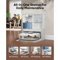 thumbnail image 4 of eufy X10 Pro Omni Robot Vacuum and Mop with 8,000 Pa Suction, Dual Mops with 12 mm Auto-Lift and Carpet Detection, AI Obstacle Avoidance, Auto Mop Washing, Auto Drying, Self-Emptying, White, 4 of 7