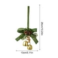 thumbnail image 3 of Christmas Hanging Bells Decoration with Velvet Bow and Pine Cone, Small Jingling Ornament for Tree Home Gift(Green), 3 of 6