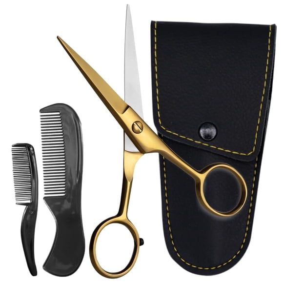 Tijeras para barba ONTAKI de acero alemán dorado de 12,5 cm