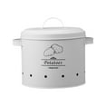 thumbnail image 4 of Farmhouse Storage Jar Vintage Vegetable Storage Container with Ventilation Holes white potatoes, 4 of 8