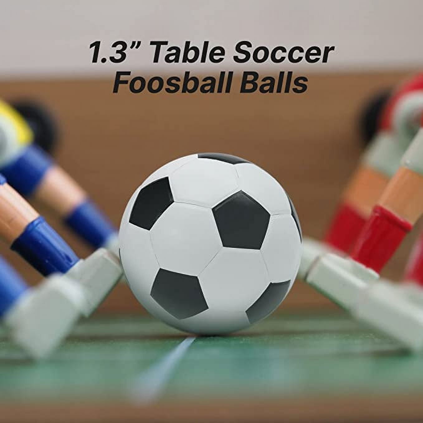SereneLife 6-Piece Table Soccer Football Ball Replacement 1.3 Inches Mini Black & White Soccer Ball
