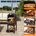 thumbnail image 6 of CazToi 2 Wheels Premium Portable Wood-Fired Pizza Oven with Stone and Grill Rack for Parties & Picnics, 6 of 7