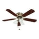 thumbnail image 3 of Ventilador De Techo 42 Bronce Antiguo Aspas Madera Nogal LámparaYa Artfan V7258-1 Flint Ventilador Techo, 3 of 7