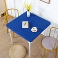 thumbnail image 2 of HSHDLDF JISEN Housse de Dessus de Table Carrée pour Cocktail en Spandex Ajustée Extensible, Couvre-Nappe, Capuchon 38x38 Pouces E-Royal Blue, 2 of 6