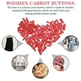 thumbnail image 6 of GAXIRE 200Pcs Red Wood Carrot Buttons Smooth Edges Durable Wooden Button for Crafts, 6 of 8