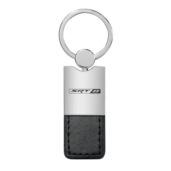 Dodge SRT8 Duo Black Leather Key Chain