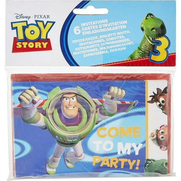 Toy Story 3 Come To My Party! Invitations (Pack of 6)
