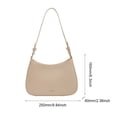 thumbnail image 2 of Bolso bandolera de cuero PU a la moda, bolsos diarios Vintage de Color sólido para mujer (Beige), 2 of 8