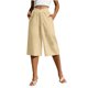 thumbnail image 1 of Pantalones de Pierna Recta de Lino para Mujeres Verano Suelto Color Sólido Cintura Elástica con Bolsillos Pantalones de Pierna Recta Casual, 1 of 6