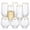 Gold Rim Diamond, variant on Twiselle Clear 48 Pack Origami Ripple Plastic Drinkware Set