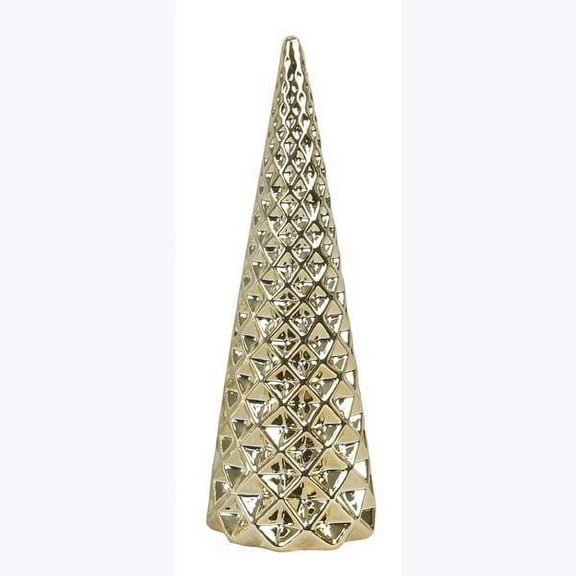 94863 - Young's Inc Ceramic Gold Christmas Gold Tree