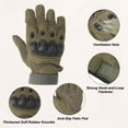 thumbnail image 3 of Uxcell Motorcycle Gloves Outdoor Full Finger Gloves Touch Screen Breathable Workout Gloves Green, L, 3 of 7