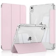 thumbnail image 1 of Funda para iPad 10ª Gen 10.9” con Porta Lápiz (Parte Trasera Rígida Transparente, Color Rosa, con Stickers), 1 of 7