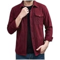 thumbnail image 2 of Maqroz Men's Button Down Shirt Long Sleeve Casual Plus Size Shirt Jacket Fashion Lightweight Formal Shacket Outerwear Tops with Double Pockets, 2 of 5