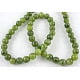 Natural Taiwan Jade Beads Strands Natural Energy Stone Healing Power for Jewelry Making Round Olive Drab 10mm Hole: 1.5mm