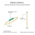 thumbnail image 6 of Rosec Jewels Baguette Lab Grown Emerald Minimal Ring with HI-SI Diamond- AAAA Quality, 10K Yellow Gold, US 4.00, 6 of 9