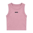 thumbnail image 2 of OGLCCG Teens Girls Crop Tank Tops High Neck Sleeveless Ribbed Knit Slim Fit Shirts Summer Workout Athletic Tank Top 2-14 Years, 2 of 8
