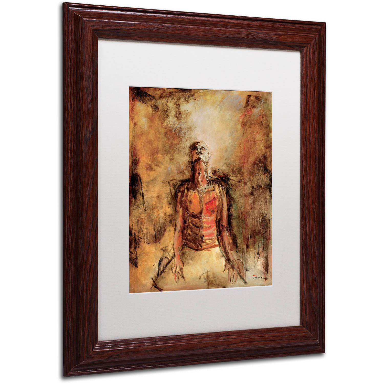 Trademark Fine Art "Totally Surrender" Canvas Art by Joarez, White Matte, Wood Frame