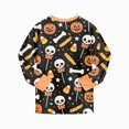 thumbnail image 6 of Zuwimk Halloween Girls Pajamas 2-Piece Pjs Set Kids Long Sleeve and Pants Jammies Casual Wear Girls' Sleepwear Lounge Clothes Outfits(A149-Black), 6 of 9