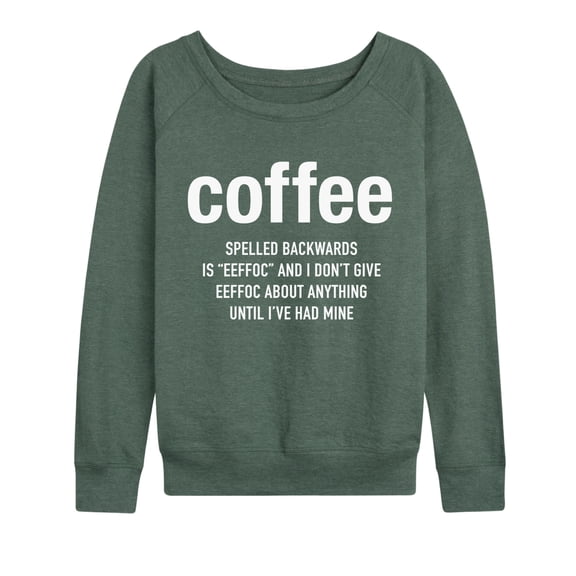 Instant Message - Coffee Eeffoc - Women's French Terry Long Sleeve Pullover