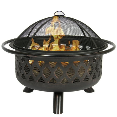 Best Choice Products Outdoor 36-inch Firebowl Fire Pit Stove with Bronze Finish and Flame Retardant Spark Arrestor, (Best Wood Burning Stove Brands)