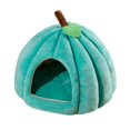 thumbnail image 1 of Pumpkin Cat Bed, Cat Beds for Indoor Cats Pumpkin Shape Cat Cave Bed,Cat Tent with Removable Cushion Blue S, 1 of 5