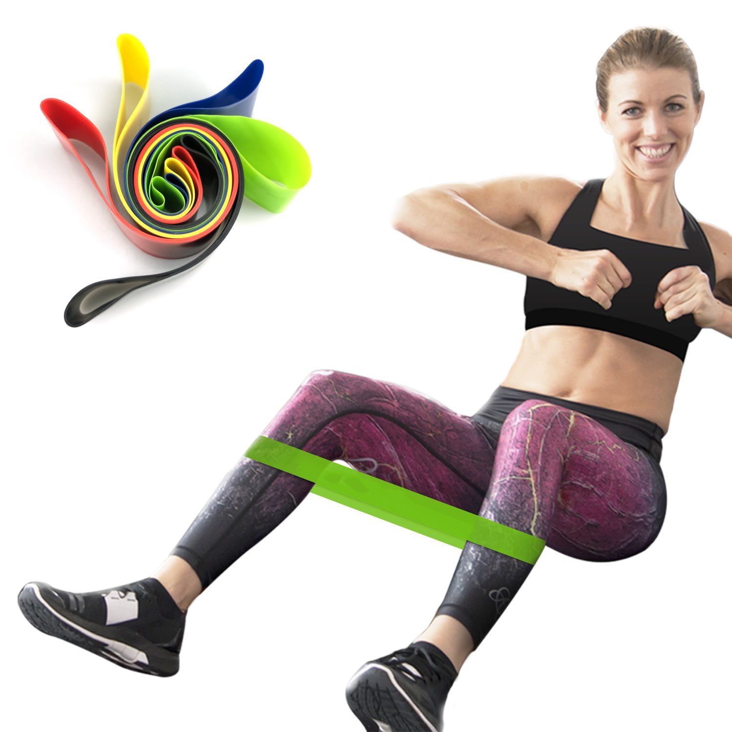 INMAKER Resistance Bands for Women and Men Exercise Bands for Legs and Glutes 