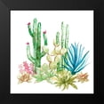 thumbnail image 2 of Nan 12x12 Black Modern Framed Museum Art Print Titled - Cactus Vignette I, 2 of 5
