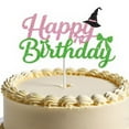 thumbnail image 4 of Theme Birthday Cake Card Insertion Bow Witch Hat Birthday Cake Decoration Plugin, Version A, 4 of 6