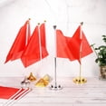 thumbnail image 5 of Unique Bargains Drapeau Stands Mini Porte-Drapeaux de Table Drapeau Or Ton avec Drapeau Rouge pour Décoration de Fournitures de Fête, 5 of 5