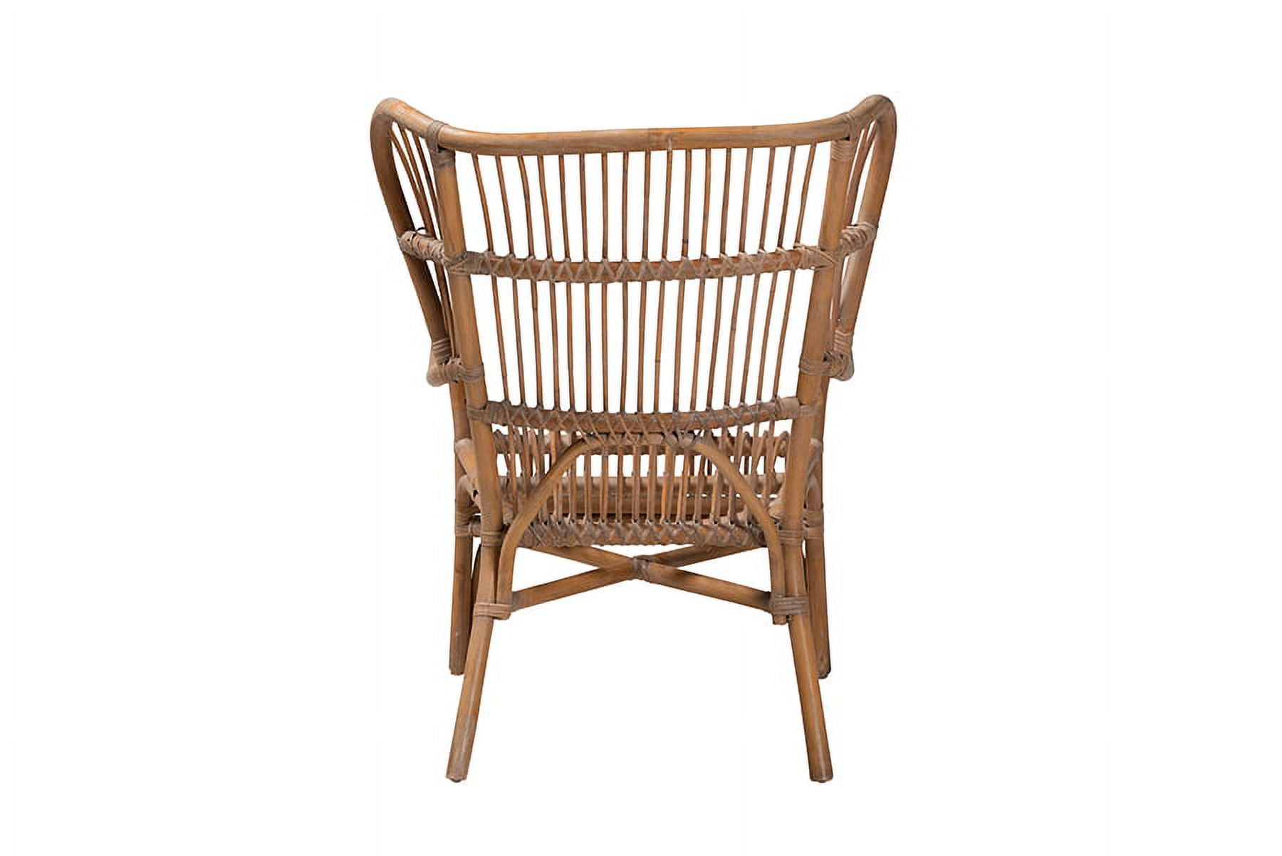 bali & pari Lamaria Rattan BOHO Accent Chair, Natural Brown