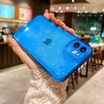 thumbnail image 3 of Compatible for iPhone 11 Clear Case, Cute Glitter Heart Rainbow Laser Holographic Bling Pattern Case for Women Girls Soft TPU Shockproof Camera Protective - Blue, 3 of 11