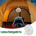 thumbnail image 7 of Portable Outdoor Camping Fan with Lamp, Usb Rechargeable Desk Fan, Plastic Construction, 2400mah Battery, Wall Mountable for Tent, Bedroom, Workspace, Gray, by FAJHHA, 7 of 7