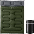 thumbnail image 1 of Outsunny Double Sleeping Bag, Queen Size 2 Person Sleeping Bag, Green, 1 of 10