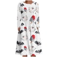 thumbnail image 2 of ICHUANYI Liquidación Mujer Casual Cuello Redondo Manga Larga Abotonado Plegable Vestidos Estampados ICHUANYI WER202308172822, 2 of 5
