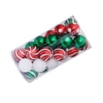 thumbnail image 3 of sweethay 30 Uds bolas de Navidad coloridas bolas colgantes decoraciones festivas adornos hogar jardín año fiesta mercado árbol colgante Kits de decoración para fiestas Rojo Verde Blanco sweethay HA8973-03B, 3 of 8