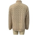 thumbnail image 5 of Women's Cable Knit Sweaters Long Sleeve Crewneck Chunky Pullover Fall Outfits Winter Clothes Khaki M, 5 of 5