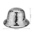 thumbnail image 1 of 10% de descuento en sombrero, decoración, bola de discoteca, visera para festivales, barra de escenario creativa para Club de Dj, plateado, excelente, 1 of 4