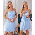 thumbnail image 3 of Ekouaer Labor and Delivery Gown Nursing Nightshirts Maternity Nightgowns Sleeveless Breastfeeding Nightgown, 3 of 5