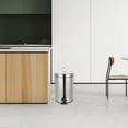 thumbnail image 4 of unbranded Bote De Basura Compacto De Acero Inoxidable Con Pedal Para Y Cocina En Color Plata, 4 of 8