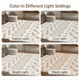thumbnail image 7 of ODIKA 4'x6' Beige Gray Geometric Diamond Washable Area Rug Multi-Band Southwestern Motif with Interlocking Stain Resistant, Low Pile, Easy Care for Dorm Room, Small Living, 7 of 7