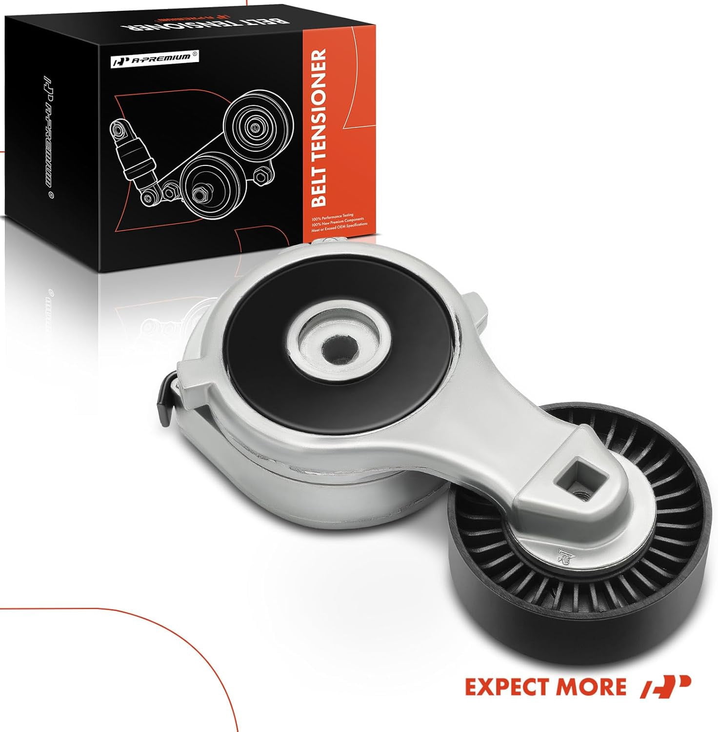 A-Premium Belt Tensioner Assembly with Pulley Compatible with Chevrolet S10 Pickup 1998-2003 Isuzu Hombre 1998-2000 GMC Sonoma 1998-2003 L4 2.2L
