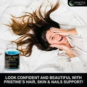 Pristine Foods Hair, Skin & Nails Vitamins with Biotin & Vitamins A, C, E - 60 Capsules