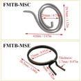 thumbnail image 3 of HUGFEGWE Poignée de Porte de Remplacement en Acier au Carbone Ressort de Porte Poignée de Retour de Torsion 19mm ID Fil Plat et Rond, Poignées de Porte Verrouillage Réparation Interne Remplacement (FMTB-MSC) U2536-10911, 3 of 8